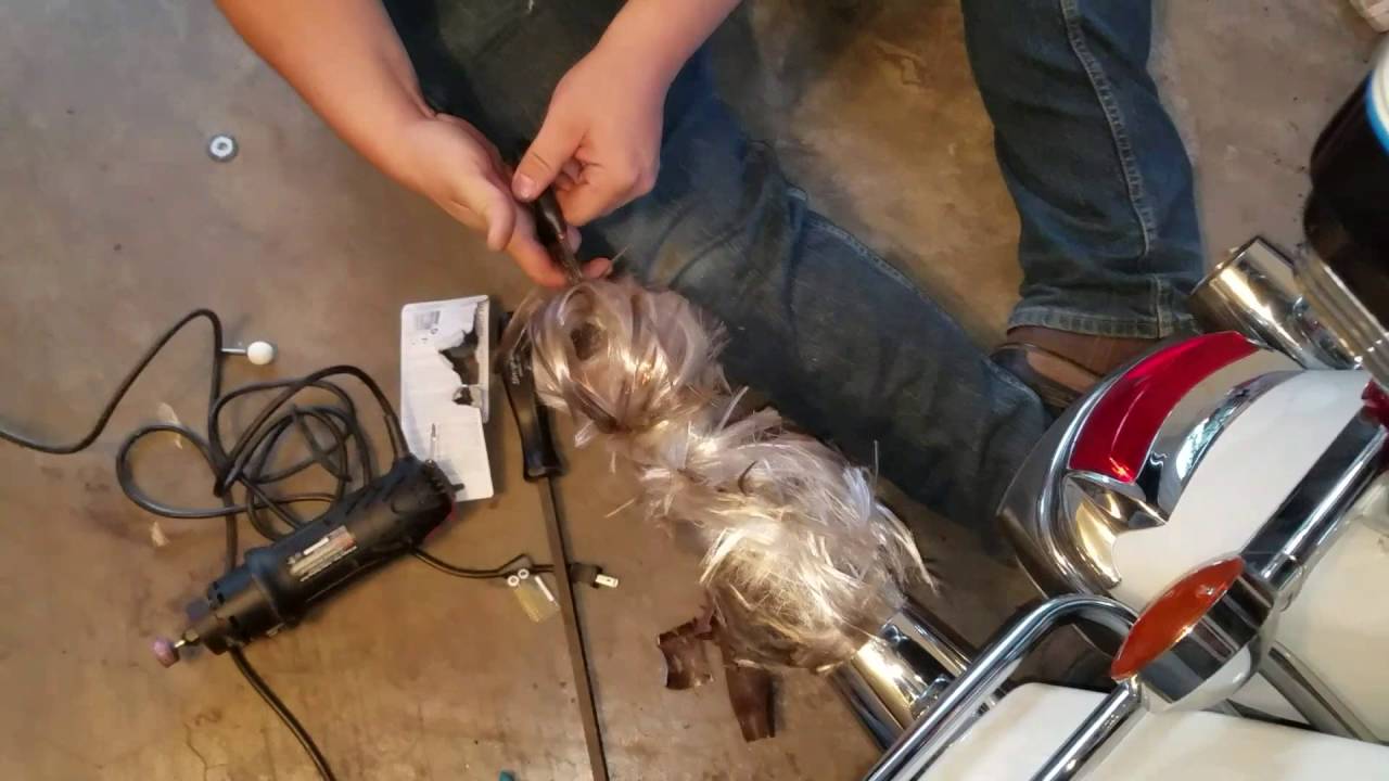 Как снять перегородки со стандартной выхлопной системы Harley
