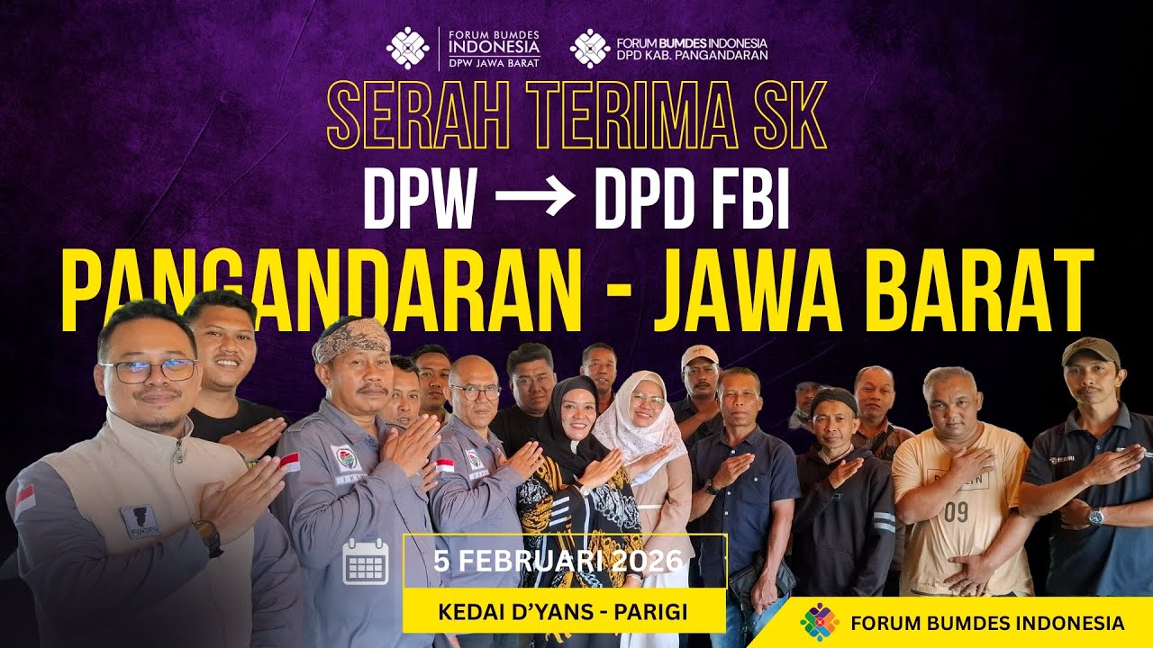Serah Terima SK Forum BUMDes DPD Pangandaran & Kunjungan SPPG Kertayasa