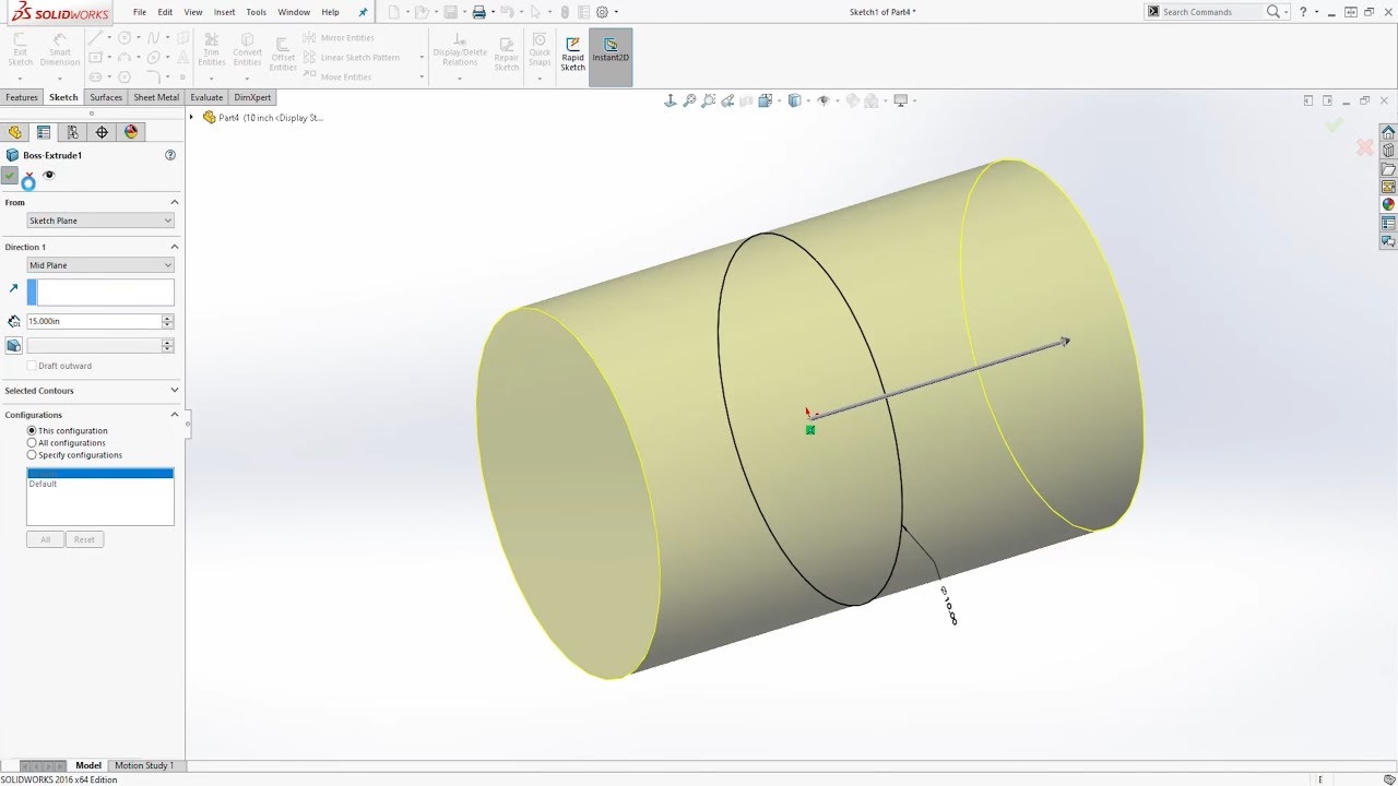 Учебное пособие SolidWorks по созданию конфигураций деталей