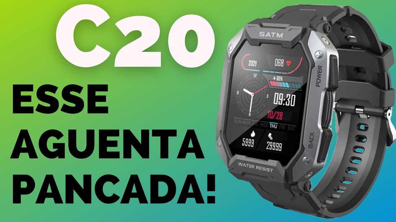 LEMFO C20 - O SMARTWATCH MAIS PARRUDO E RESISTENTE QUE JÁ TESTEI! - 5 ATM, 24 MODOS DE ESPORTES.