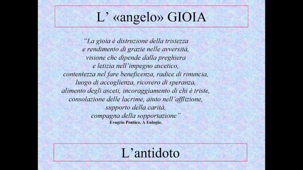 9° Incontro. L'accidia