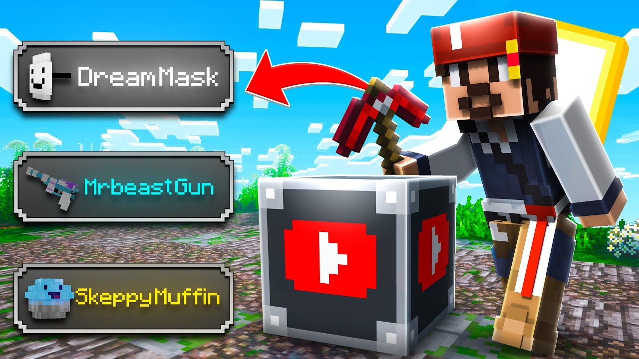 ماینکرافت ولی با لاکی بلاک یوتوبرا😰 | Minecraft