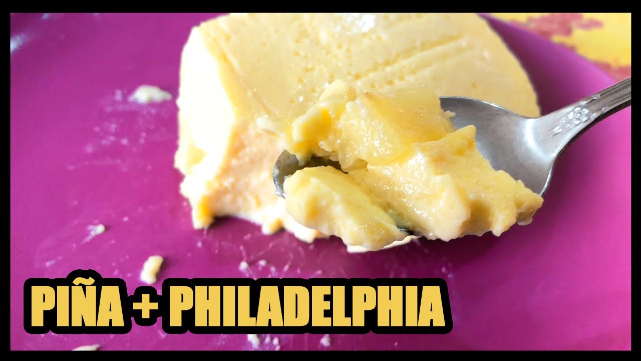 ¿Cómo hacer GELATINA con PIÑA y queso PHILADELPHIA? (5 minutos) 2020 🍍