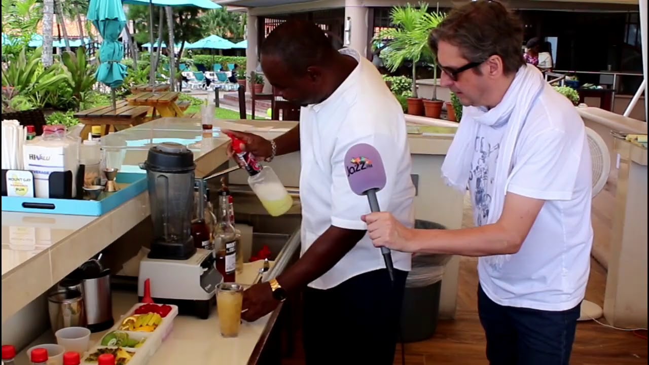 Jazz FM in Barbados - Making rum punch