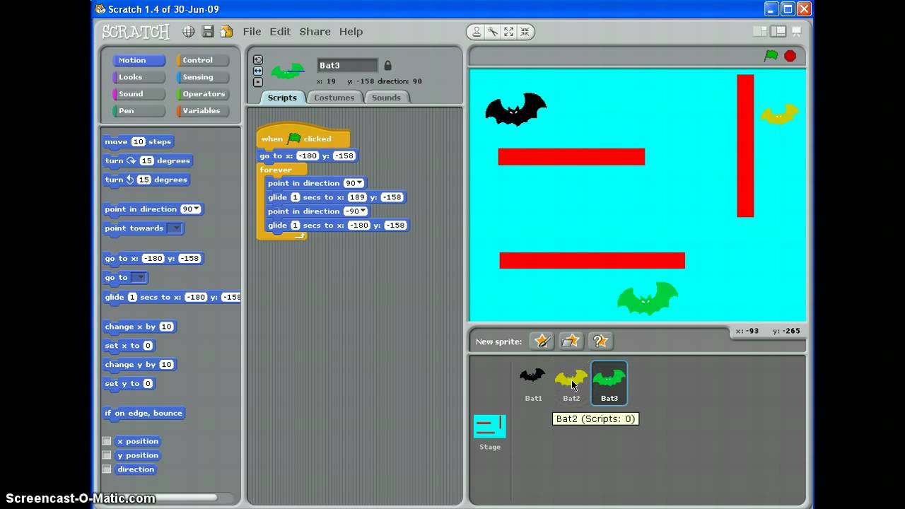 Make sprites move automatically.avi