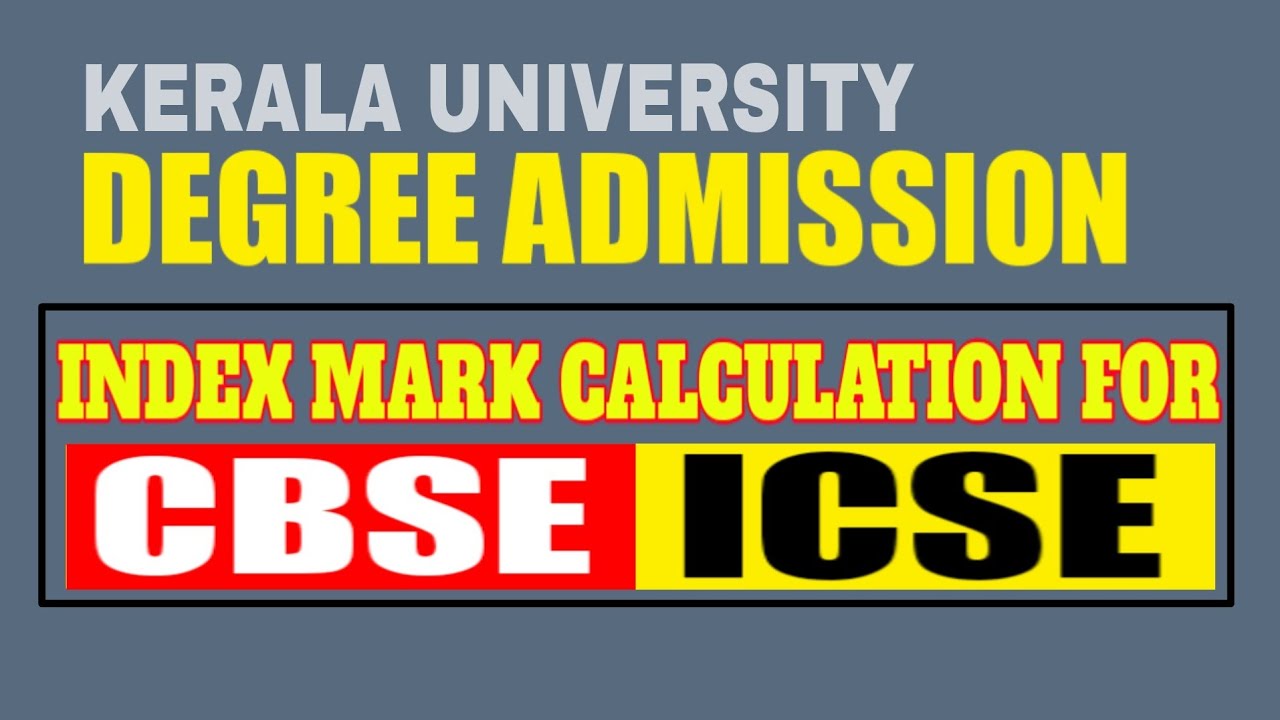 CBSE|ICSE Index Mark Calculation|Degree Admission 2021