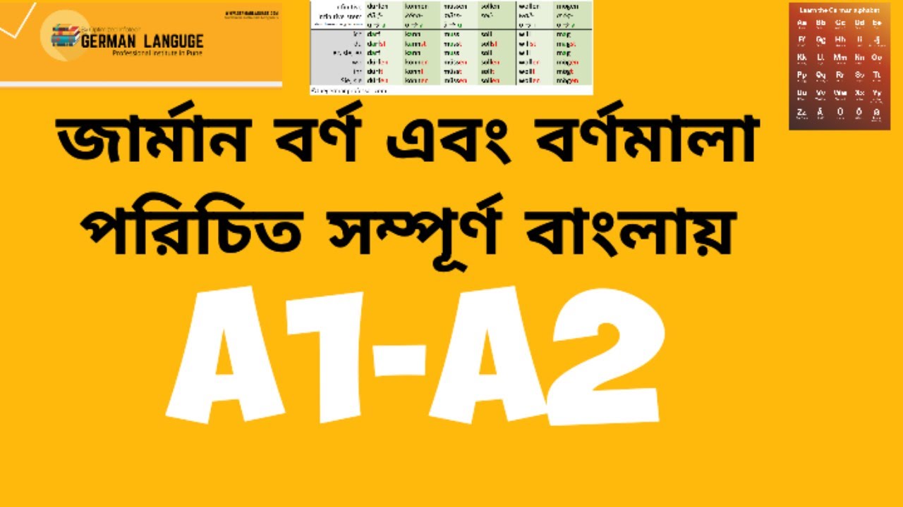 জার্মান বর্ণ এবং বর্ণমালা পরিচিতি সম্পূর্ণ বাংলায়-  German Letters and Alphabet (1st Class)