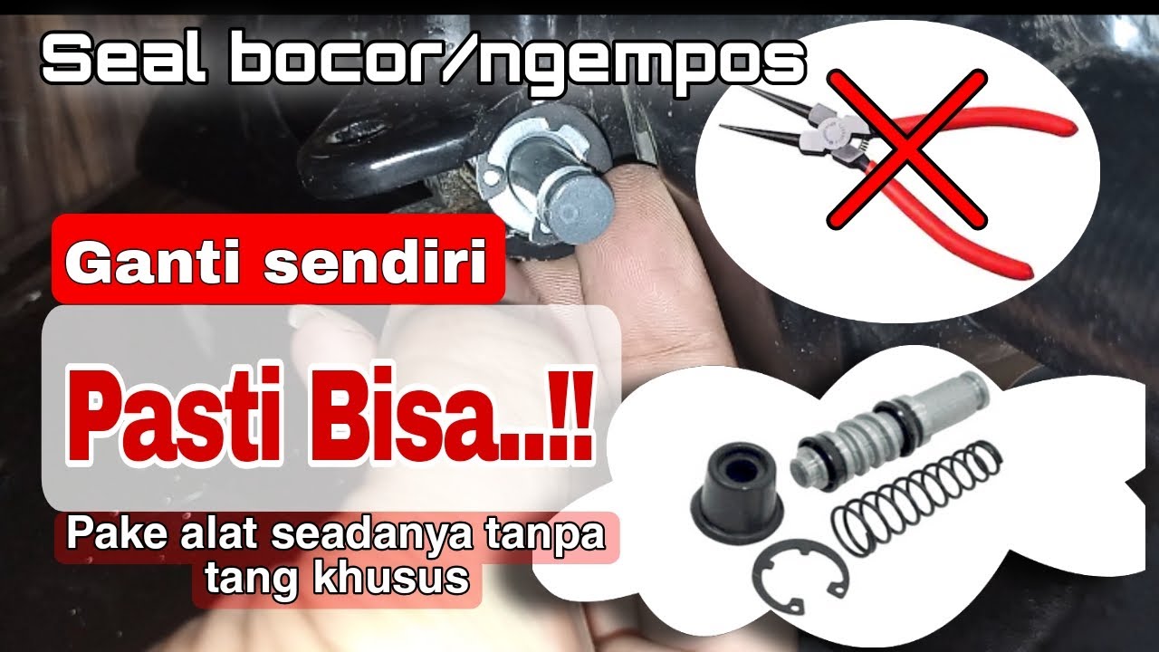 PASANG SENDIRI PASTI BISA | cara ganti seal master rem tanpa tang |cara pasang sil master rem cakram