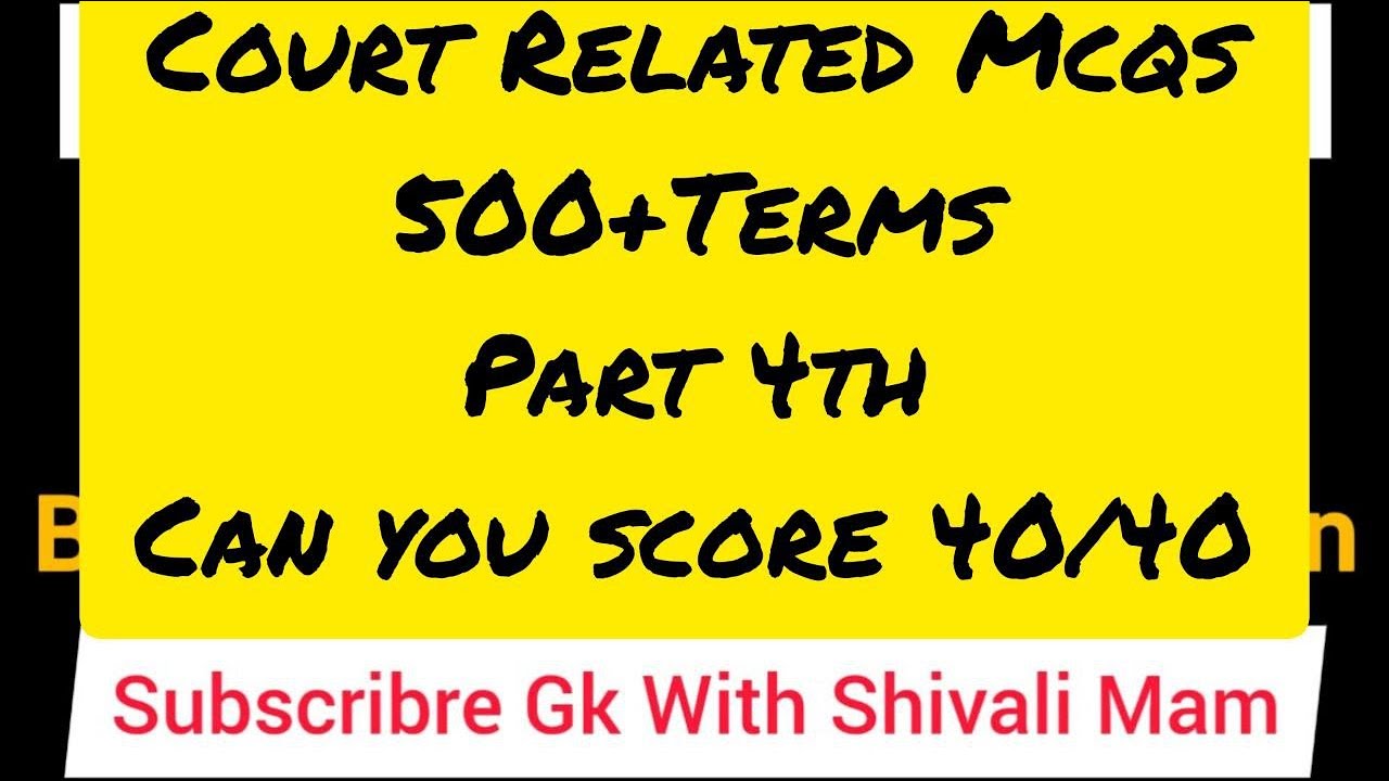JK HIGH COURT 500 MCQS II MOST IMPORTANT VIDEO