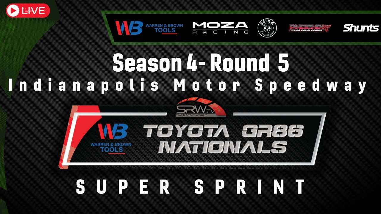 Live Iracing I Warren & Brown Toyota GR86 Nationals S4 Rnd 5 | Indianapolis