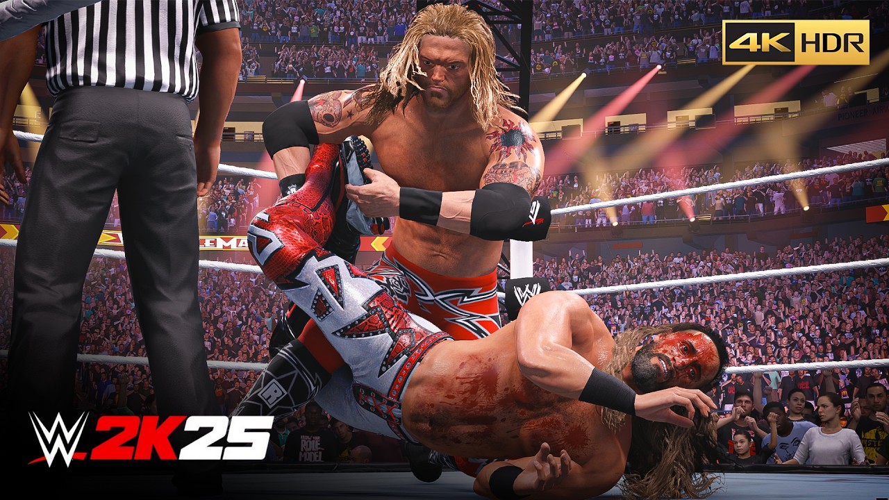 WWE 2K25 - Edge Vs Seth Rollins at WrestleMania 2010 - Fall Count Anywhere FULL MATCH [4K] PC Mods