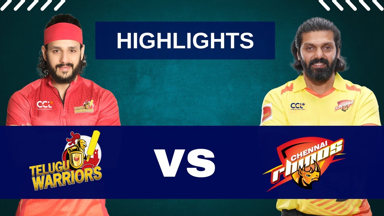 CCL 2025 Match 8 Highlights - Telugu Warriors vs Chennai Rhinos | Cricket Highlights | #CCL2025