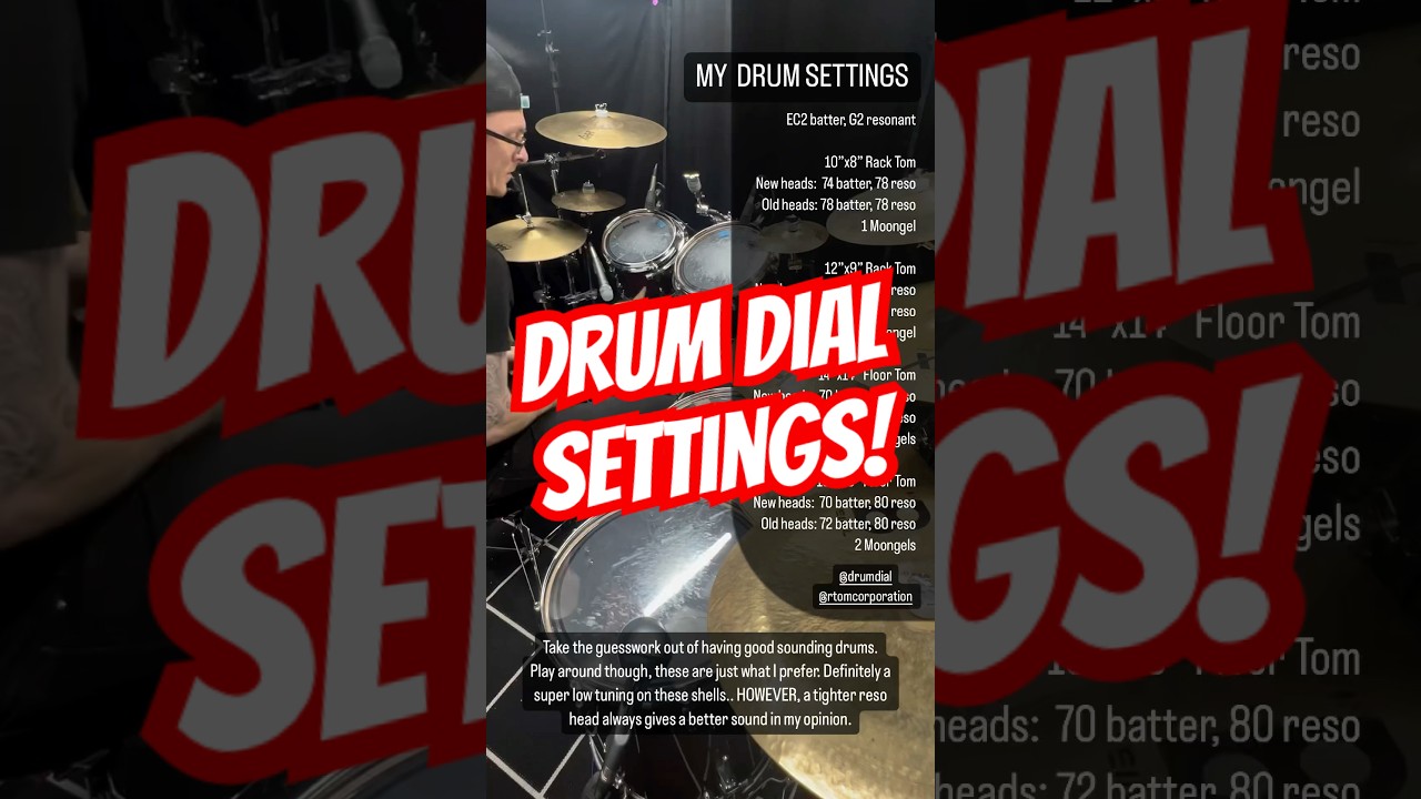 GREAT DRUMDIAL SETTINGS 👀🤘​⁠@DrumDial #drums #tuning