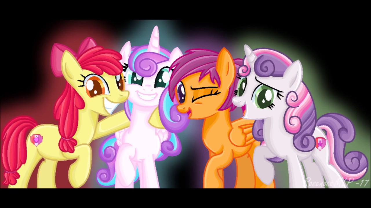 (Speedpaint with base) The Cmc Meets Princess Flurry Heart