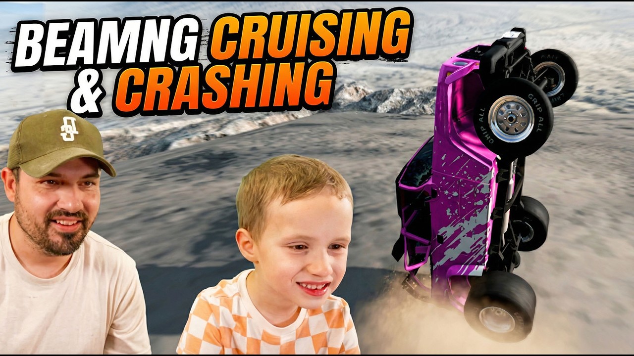 Just Cruising in BeamNG… Causing Mayhem 😂 | Father & Son Gaming