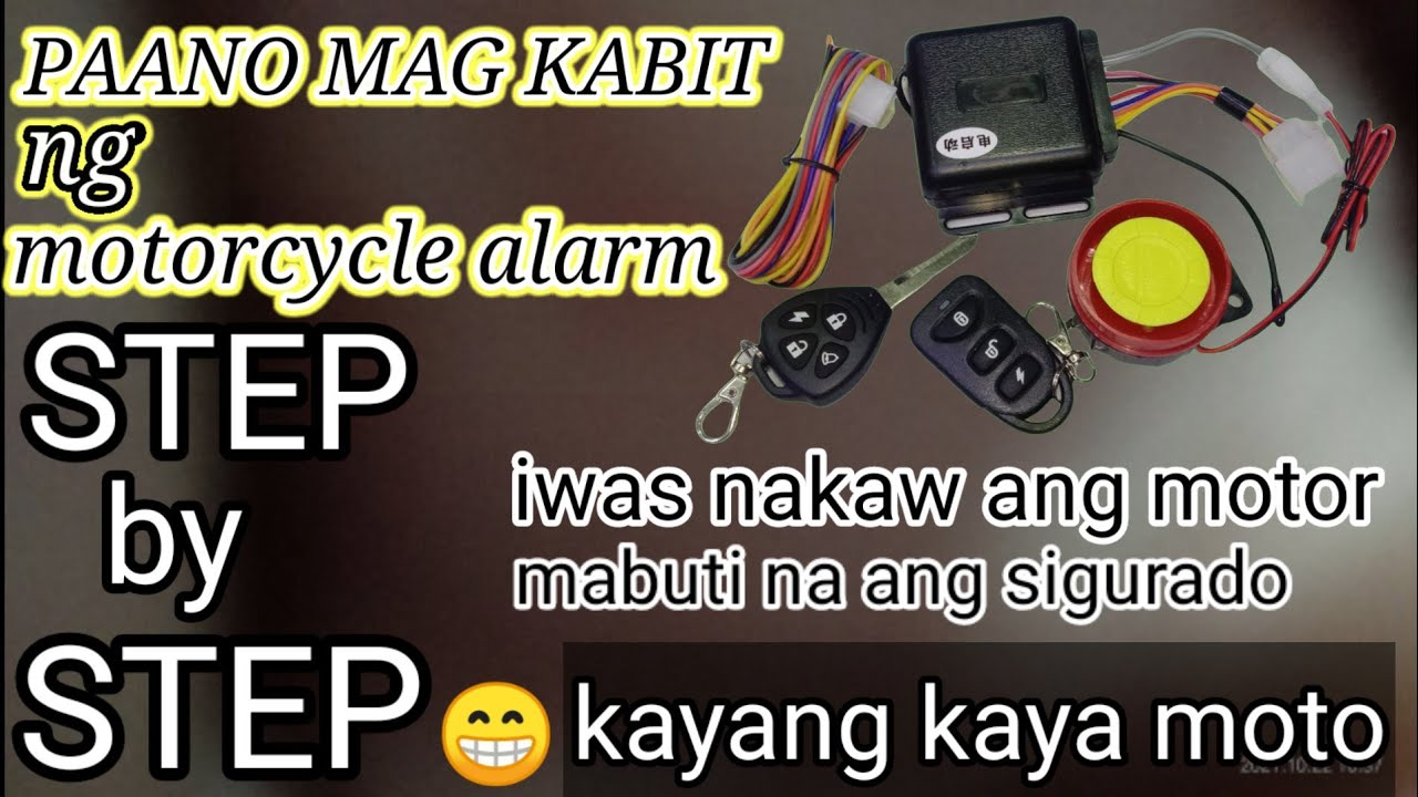 paano magkabit ng motorcycle alarm, HOW TO INSTALL MOTORCYCLE ALARM, mio sporty.