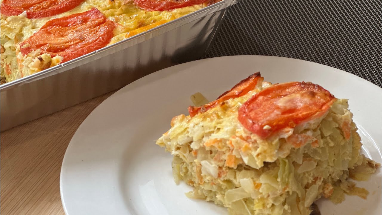 Капуста вкуснее любого мяса! Без муки и жира. Вкуснейшая ПП-запеканка из капусты за 5 минут