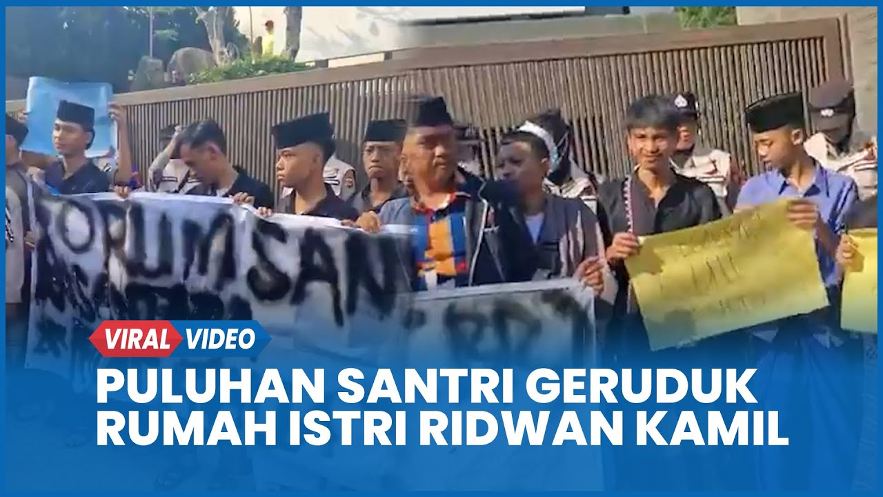 Puluhan Santri Geruduk Rumah Istri Ridwan Kamil Tuntut Minta Maaf Pernyataannya Ponpes Al Khoziny