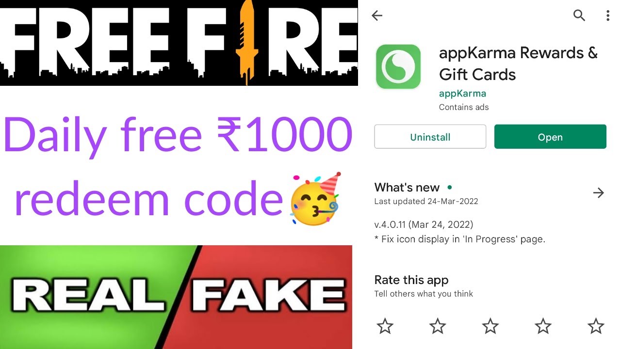 appKarma Rewards & Gift Cards app real or fake | free google play gift card | FF | Tech Lover DK