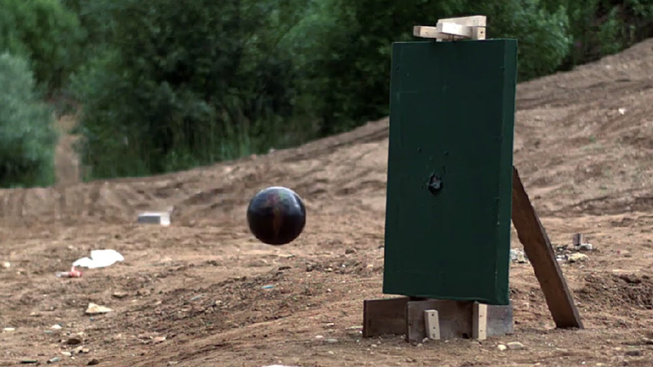 Bowling Ball VS Pool Table in SLOW MOTION!