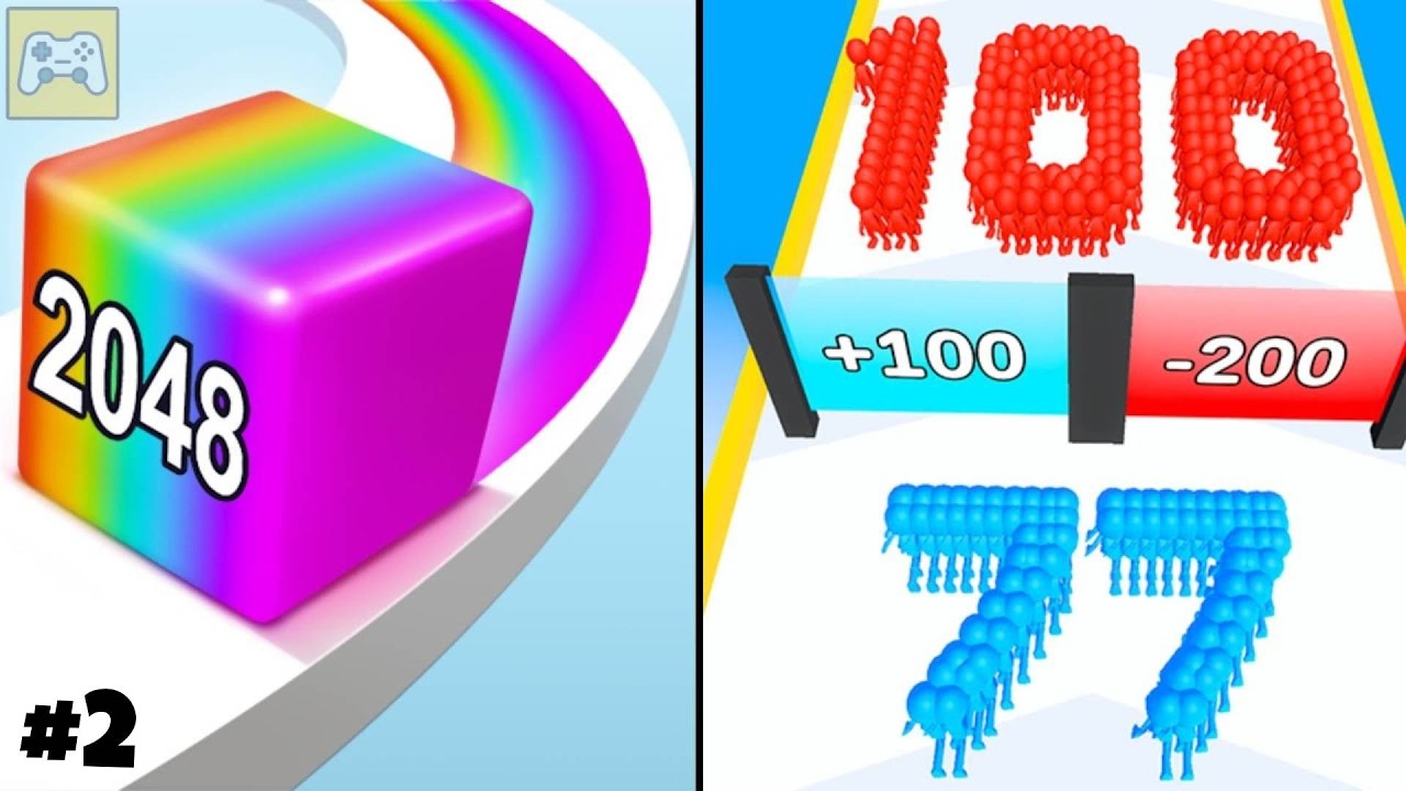 Jelly Run 2048 vs Crowd Number Run 3D ✦ ASMR Gameplay Android iOS • 2048 Number Merge Race Games (2)