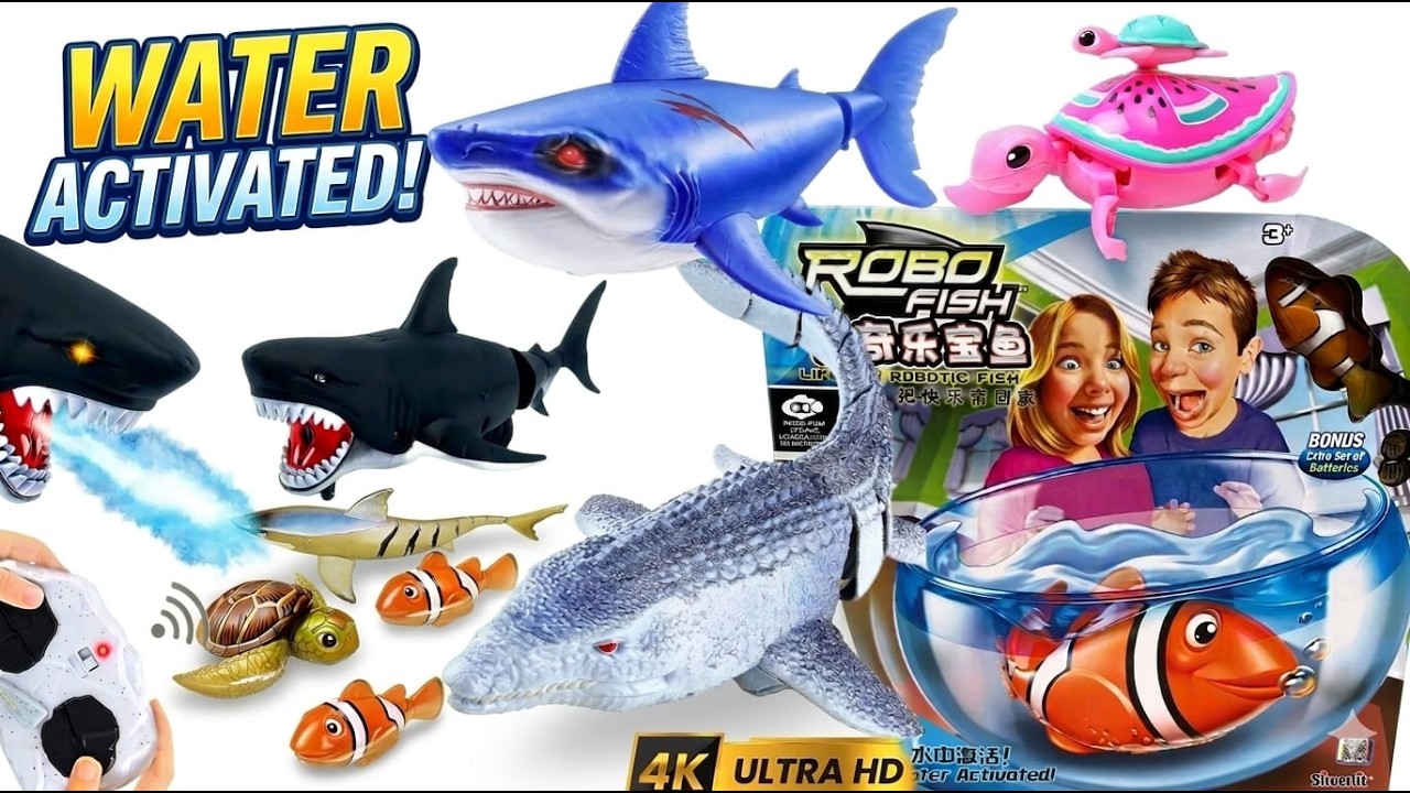 UNBOXING GIANT ROBO FISH COMPILATION! 🦈 1+ HOUR of Zuru Sharks, Turtles & Aquariums