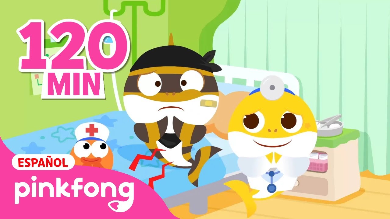 🏥¡Ouch! ¡Tengo Dolor de Estómago!💦｜Canción de la Pupa｜¡Tiburón Bebé, Ayúdanos!｜Pinkfong en español
