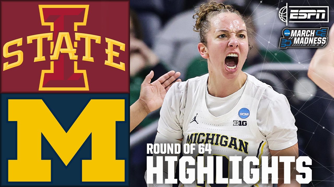 Round of 64: Iowa State vs. Michigan | Women's NCAA Tournament | Full Game Highlights