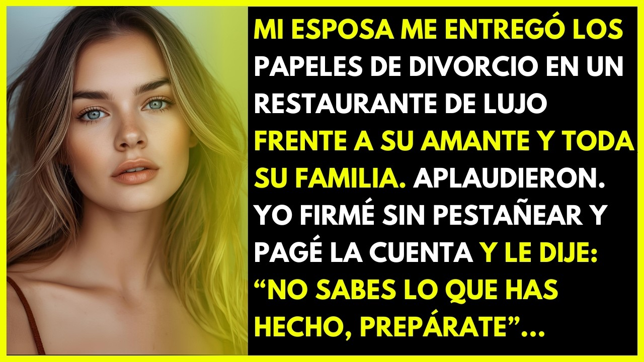 Mi esposa me entregó los papeles de divorcio en nuestra fiesta de aniversario de bodas y entonces...