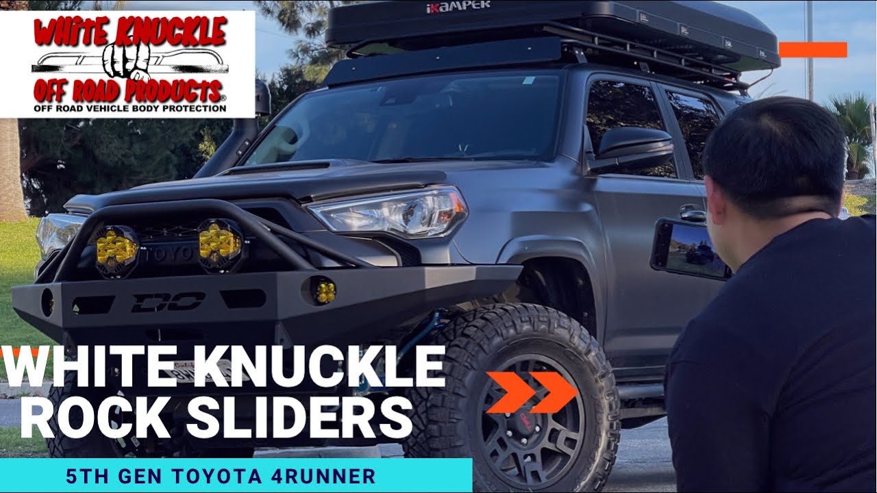 5th Gen 4Runner White Knuckle Rock Slider Extra Strong DOM Bolt On Sliders