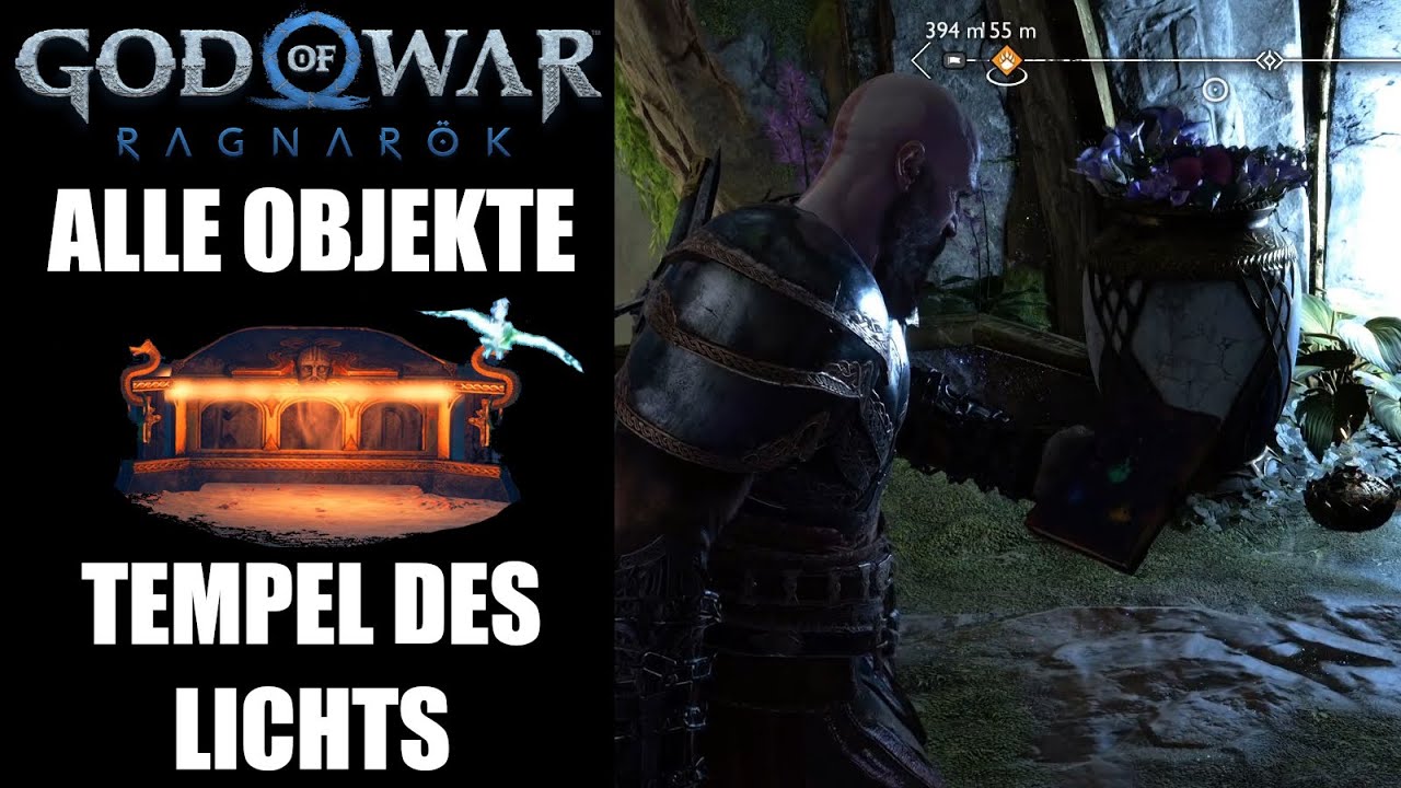 God of War Ragnar&ouml;k TEMPEL DES LICHTS Alle Sammelobjekte & Kisten - Raben Legend&auml;re Truhen Artefakte