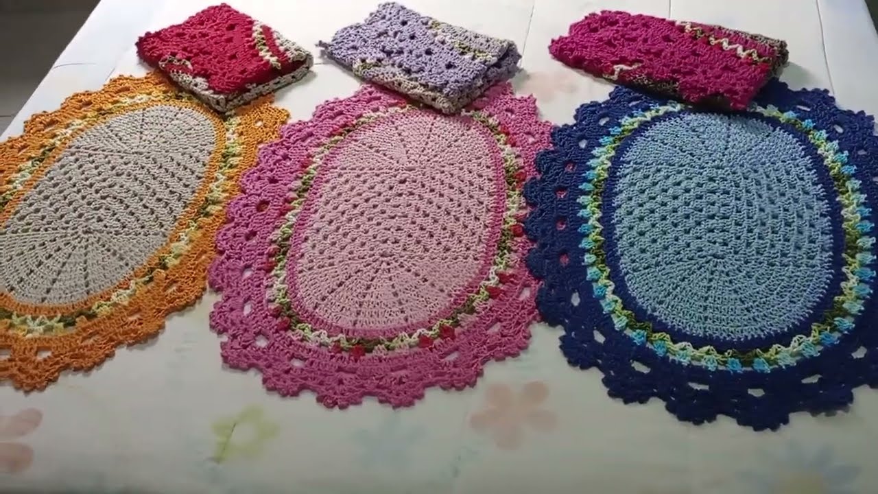 Coleção de 6 tapetes, uma cor mas linda que a outra🥰