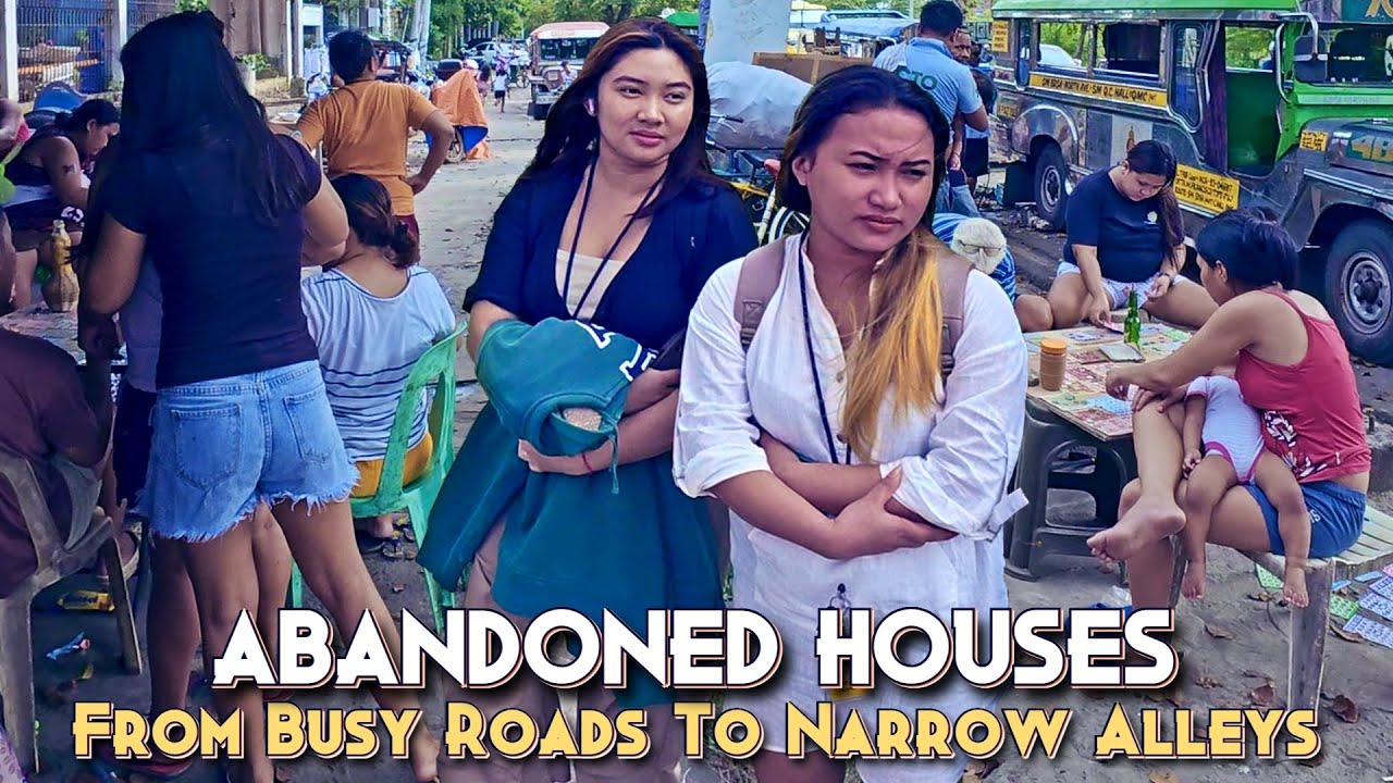 Hidden Abandoned Houses from Busy Roads to Narrow Alleys Behind the Modern Buildings [4K] 🇵🇭