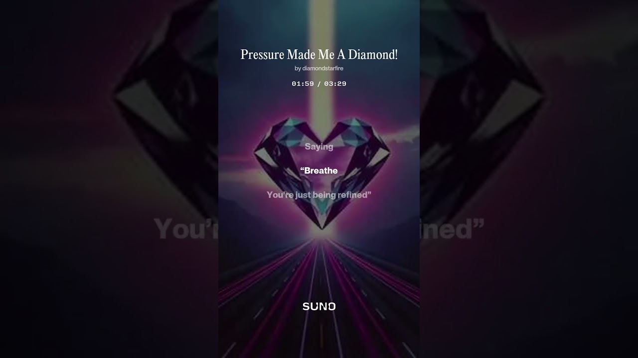 Pressure Made Me A Diamond! #highvibes #consciouslove #5dmusic #newearth #unityforhumanity