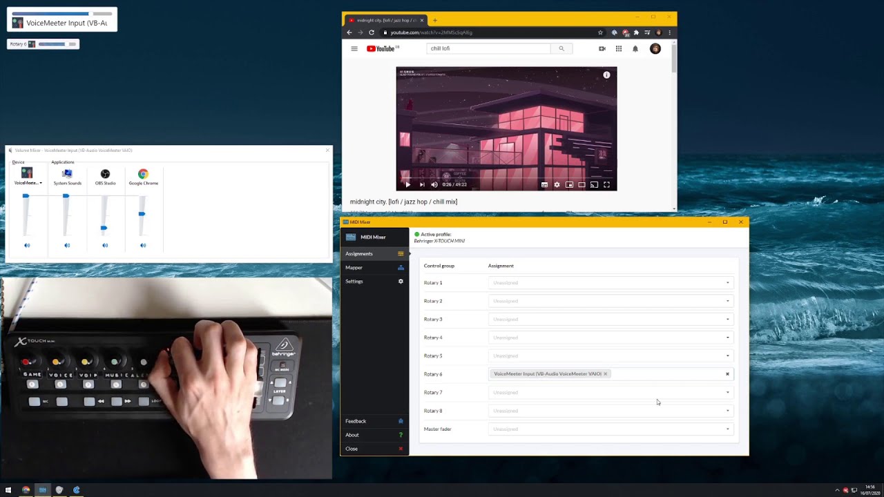 MIDI Mixer - Controlling Windows volumes with MIDI controllers