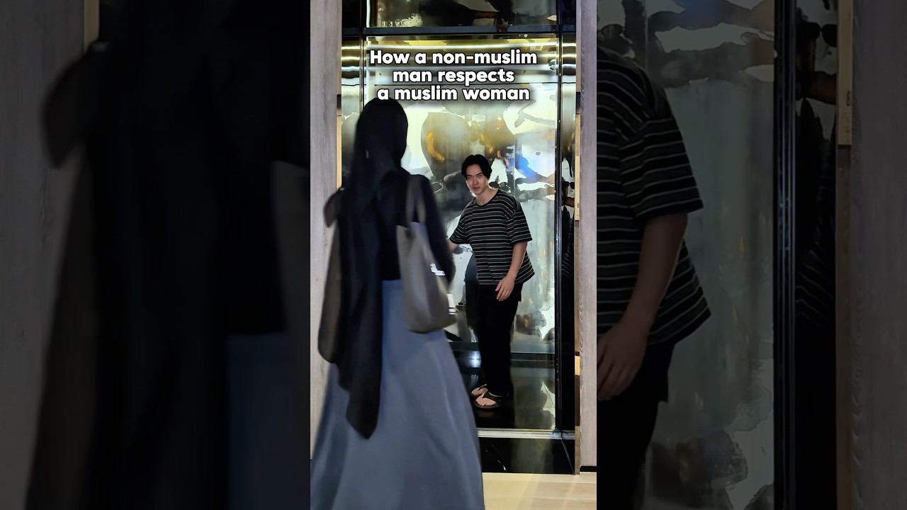 Non-Muslim Japanese Man Shows Respect to Muslim Woman #japanese #muslim #islamic