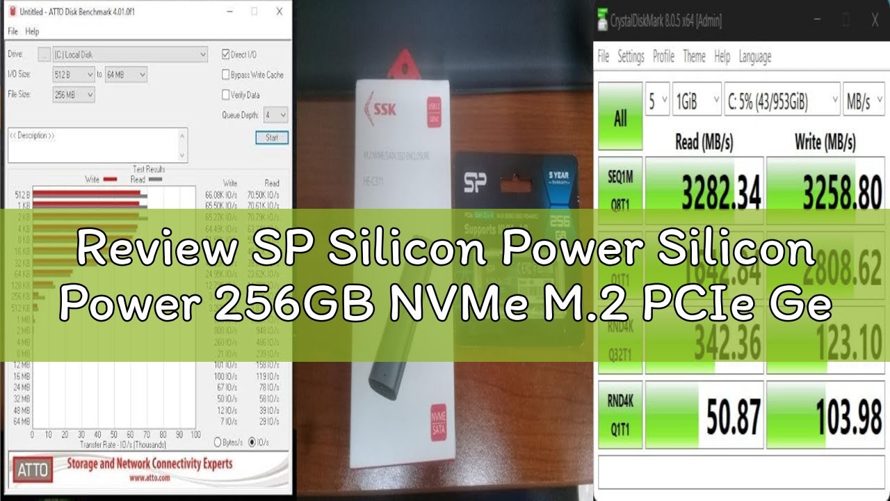 Review SP Silicon Power Silicon Power 256GB NVMe M.2 PCIe Gen3x4 2280 SSD (SP256GBP34A60M28)