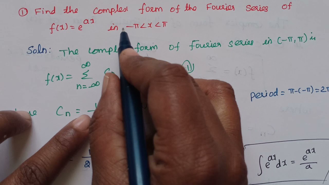 Complex form of Fourier series
