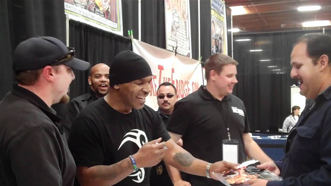 Mike Tyson tells a fan he looks like Sargent Slaughter
