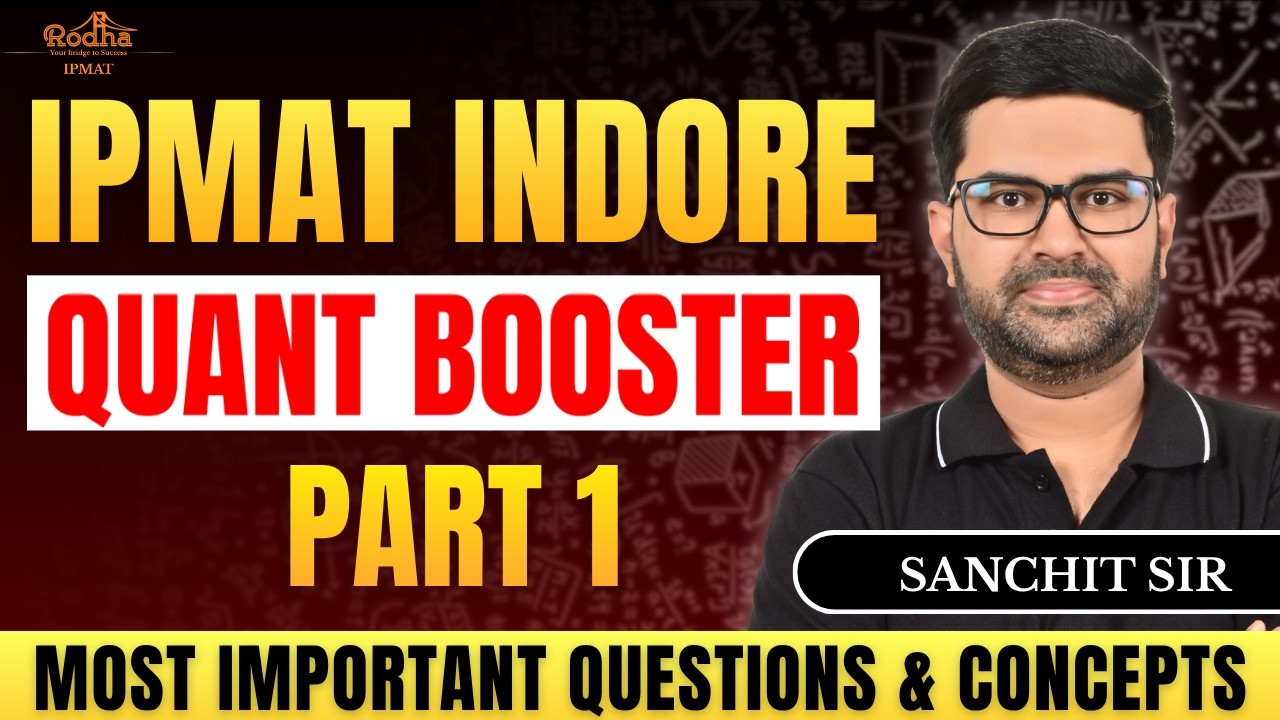 IPMAT QA Booster LIVE | Part 1 🚀 | High Weightage Quant Practice for IPMAT