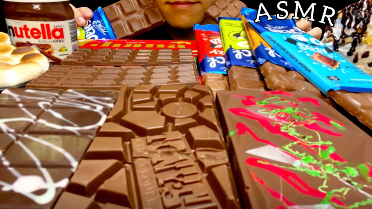 【咀嚼音】色んな板チョコを沢山食べる！chocolate bar！/ASMR/EatingSounds/Mukbang/먹방
