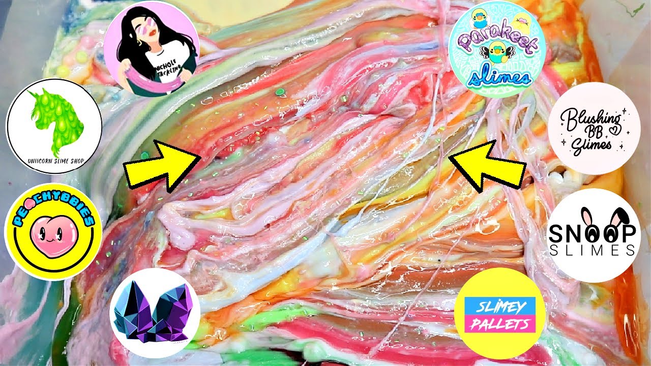 Mixing ALL My FAMOUS Slime Shop Slimes TOGETHER!! ASMR Giant Slime Smoothie