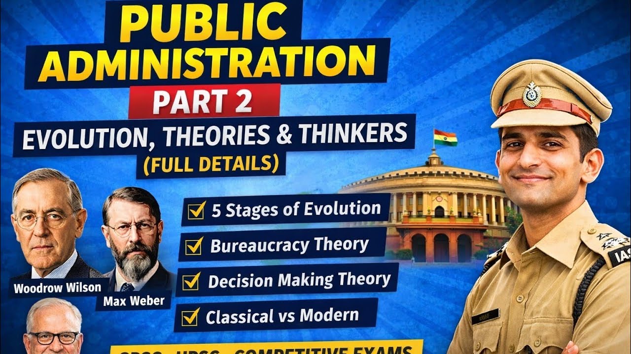 📘 Public Administration – Part 2 (Evolution, Theories & Thinkers – Full Details)