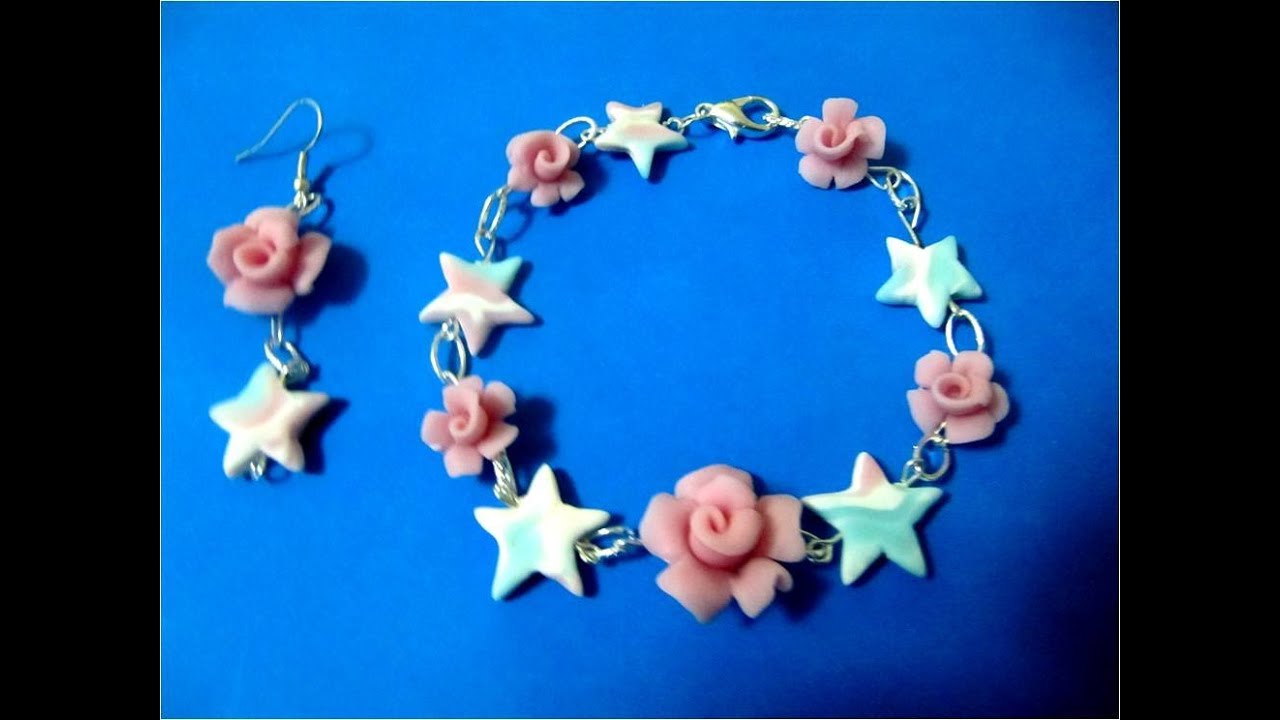 Pulseras  rosas  de porcelana fría