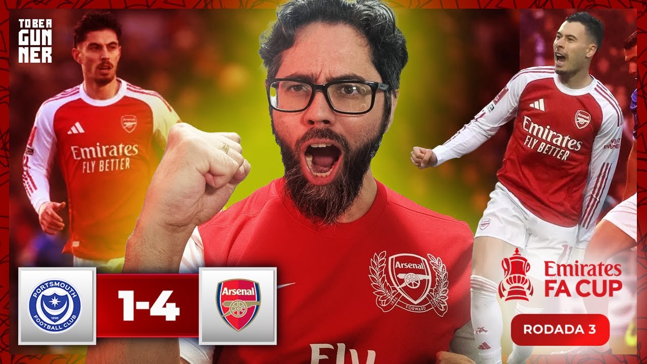 PASSAMOS DE FASE COM O TIME RESERVA! PORTSMOUTH 1 x 4 ARSENAL | Review - FA Cup | To Be a Gunner