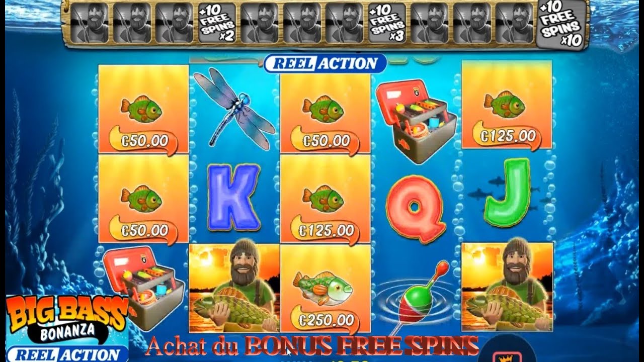 Machine à sous BIG BASS BONANZA REEL ACTION ♐ Achat du BONUS FREE SPINS