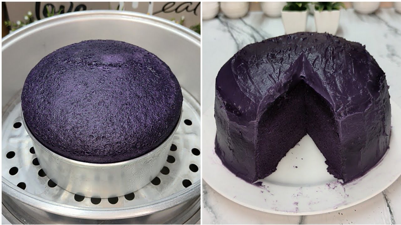Steamed ube chiffon cake hindi kana bibili ikaw nalang ang gumawa/chiffon cake recipe/panlasangpinoy