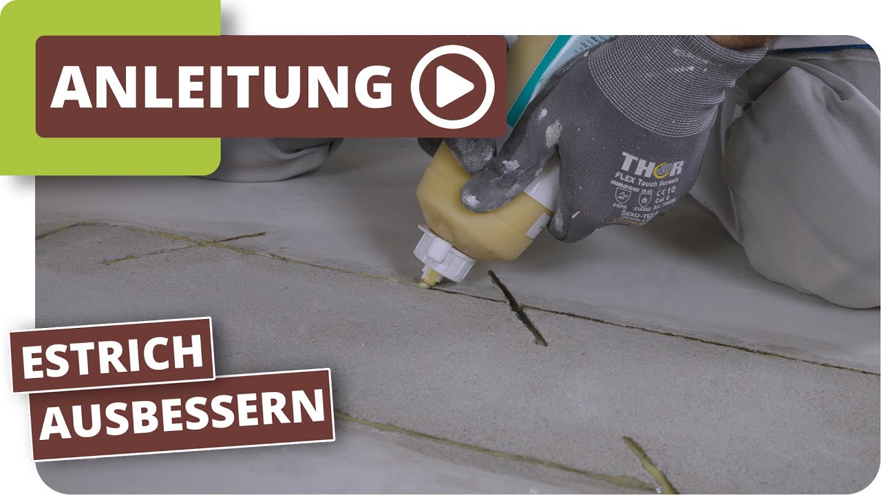 Estrich verharzen/ausbessern nach Wanddurchbruch