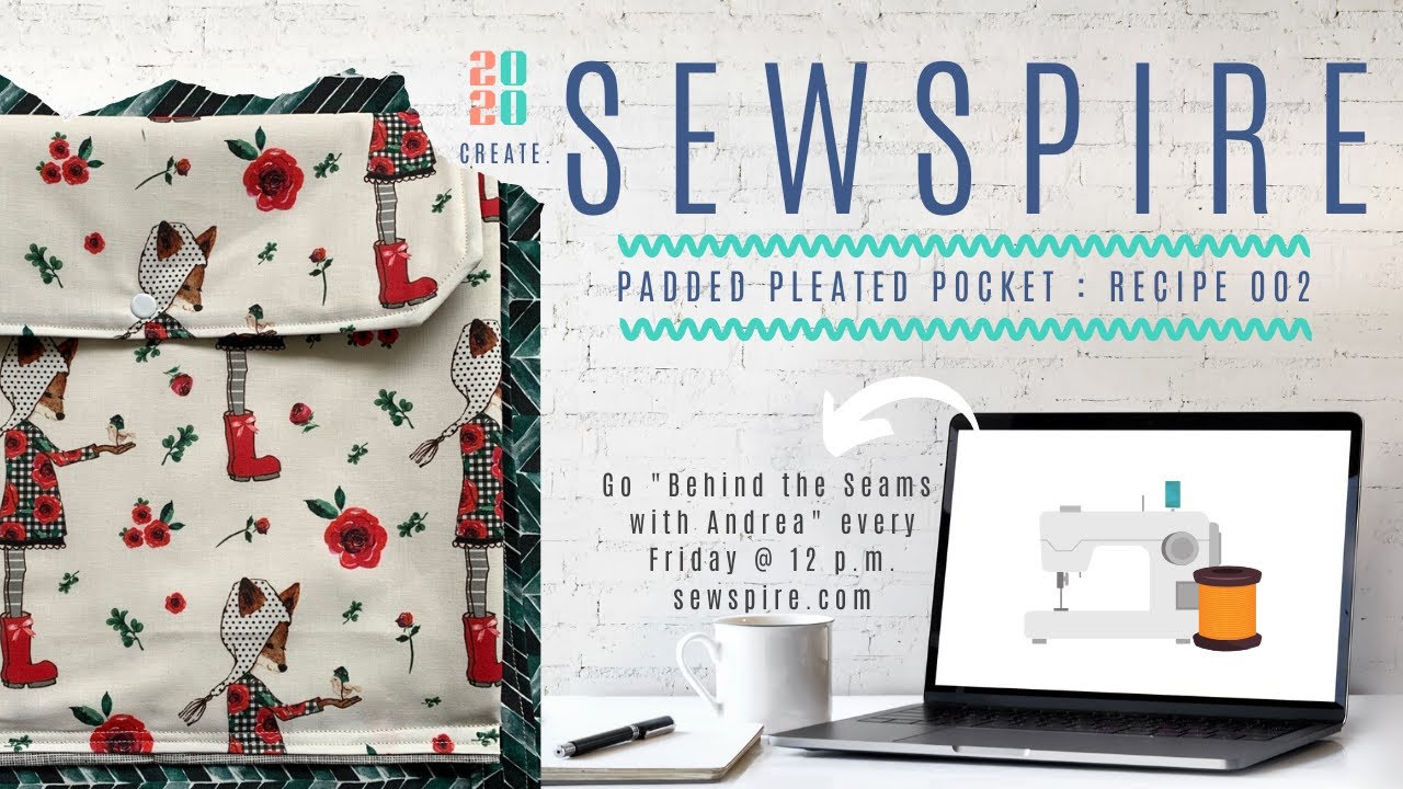 Рецепт шитья Sewspire 002: Как собрать и сшить стеганую панель с плиссированным карманом
