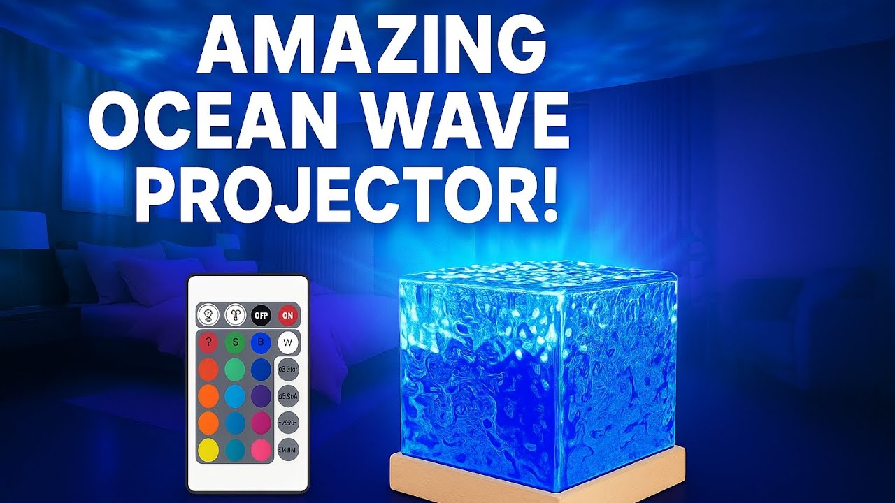 Projector Lights Ocean Wave, Romantic Warm Ocean Wave Water Night Light Projector 3D Water Wave